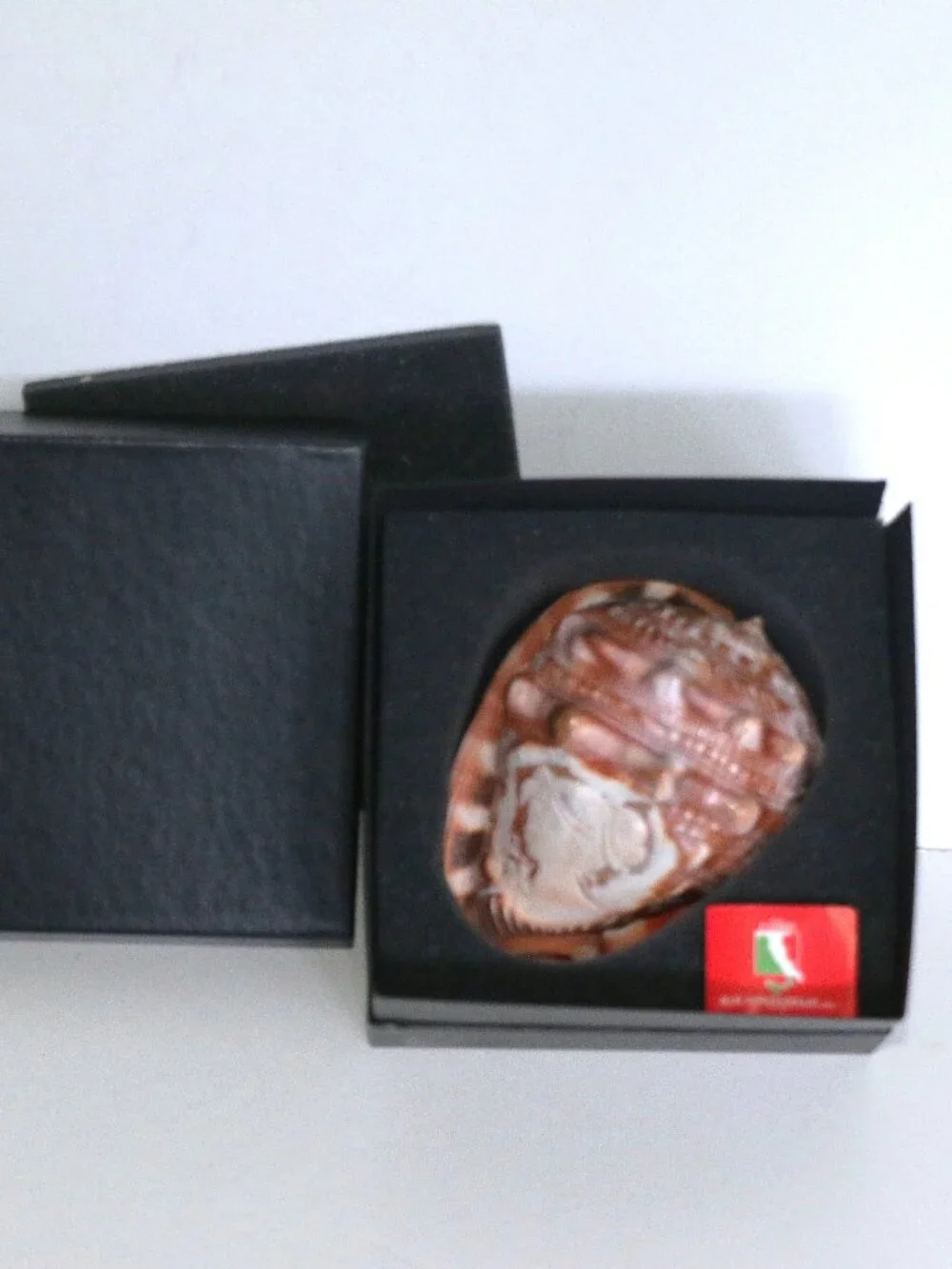 Conch Cameo with hand carved Lady - Picture 6 of 7